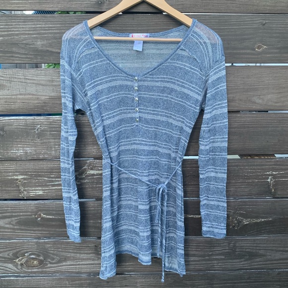 Curious Gypsy Sweaters - Blue striped sweater
